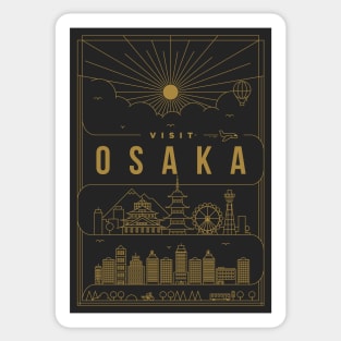 Osaka Minimal Lineal Poster Sticker